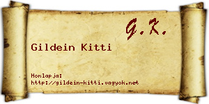 Gildein Kitti névjegykártya